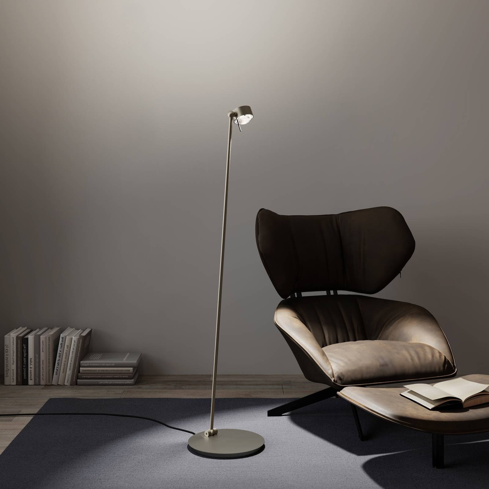 Puk! 80 Floor LED Linsen klar/matt, nickel matt Puk! 80 Floor LED Linsen klar/matt, nickel matt von Top Light