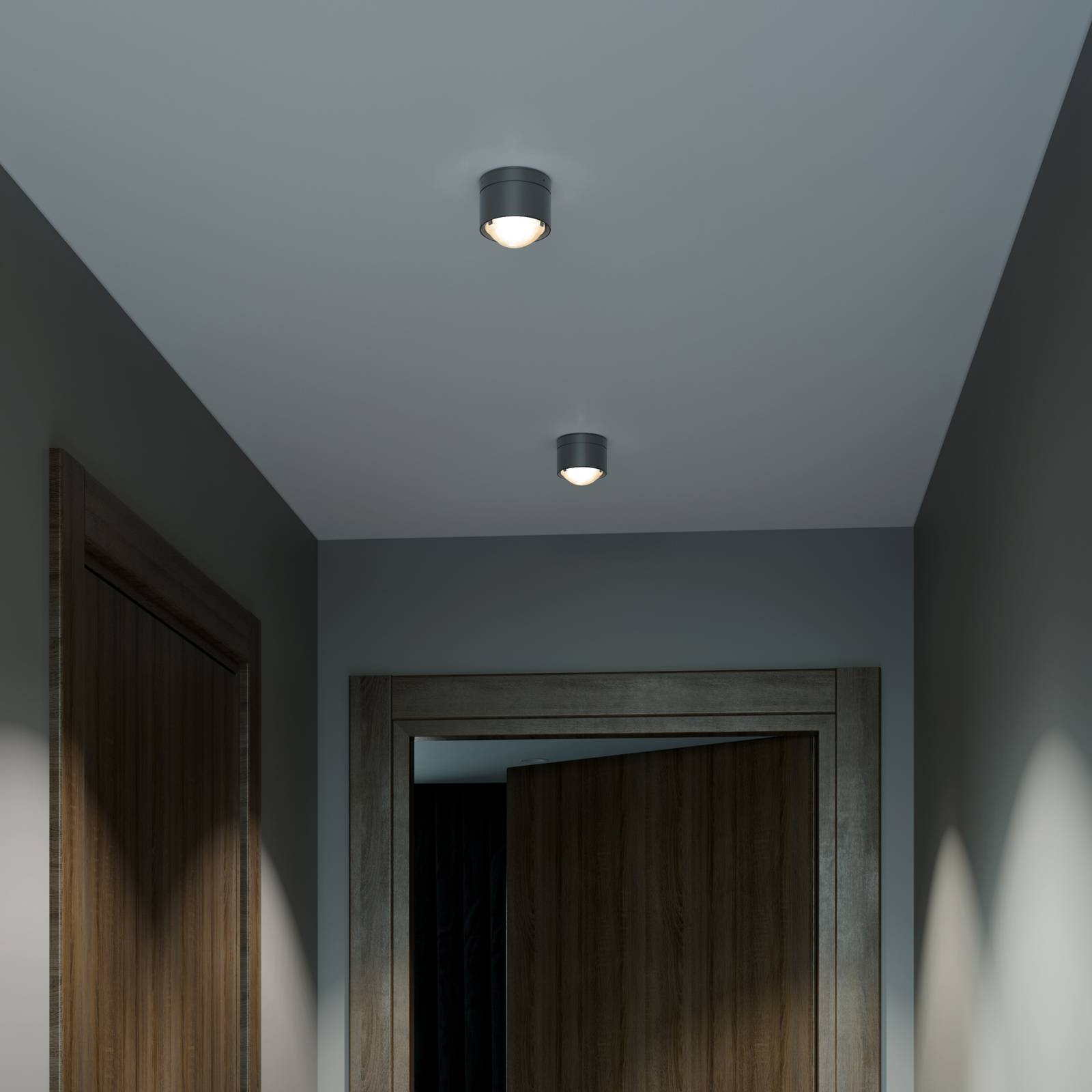 Puk! 80 One LED-Deckenspot Linse matt, anthrazit Puk! 80 One LED-Deckenspot Linse matt, anthrazit von Top Light