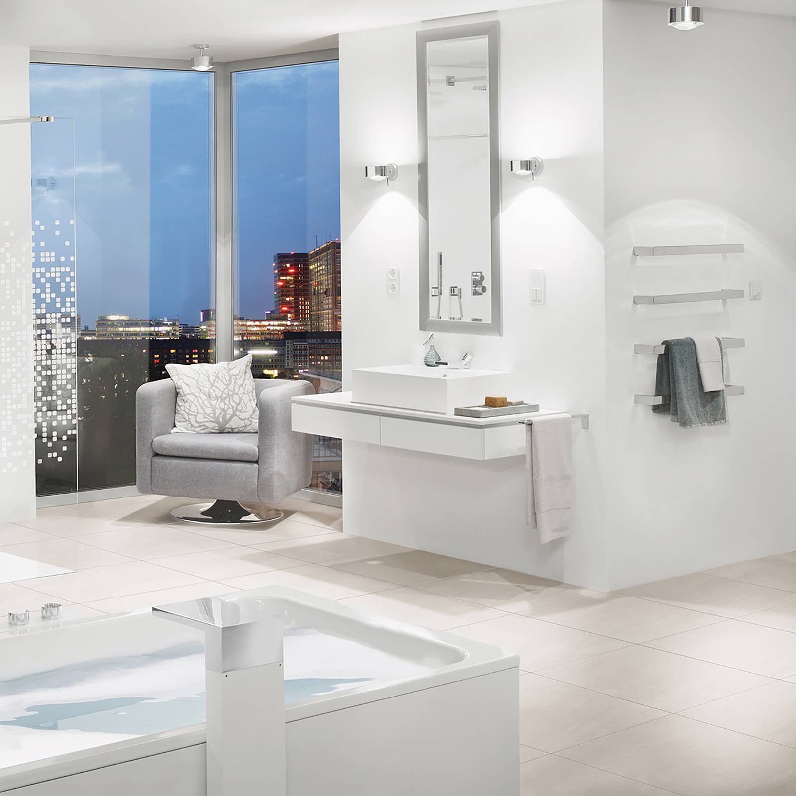 Puk Maxx Wall+ LED, Linsen klar, chrom Puk Maxx Wall+ LED, Linsen klar, chrom von Top Light