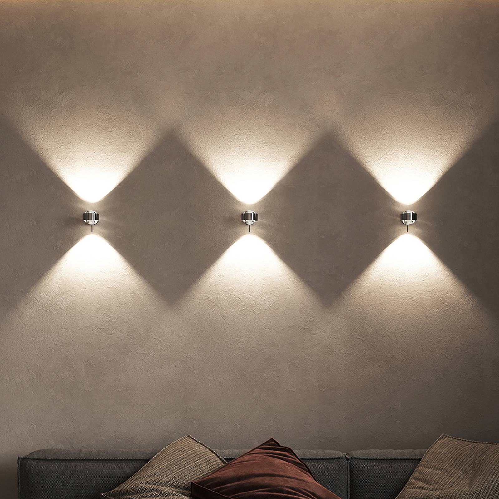 Puk Mini Wall+ LED, Linsen klar, chrom Puk Mini Wall+ LED, Linsen klar, chrom von Top Light