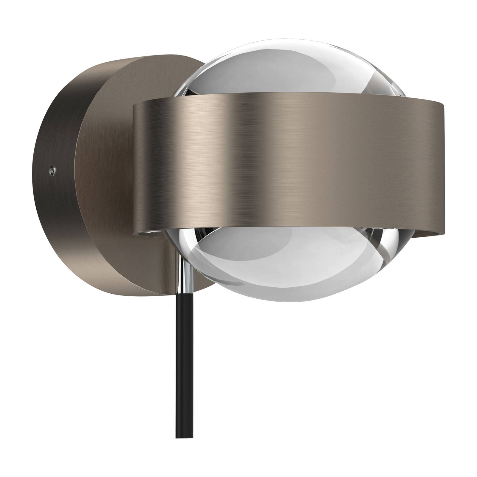 Puk Mini Wall+ LED, Linsen klar, nickel matt Puk Mini Wall+ LED, Linsen klar, nickel matt von Top Light