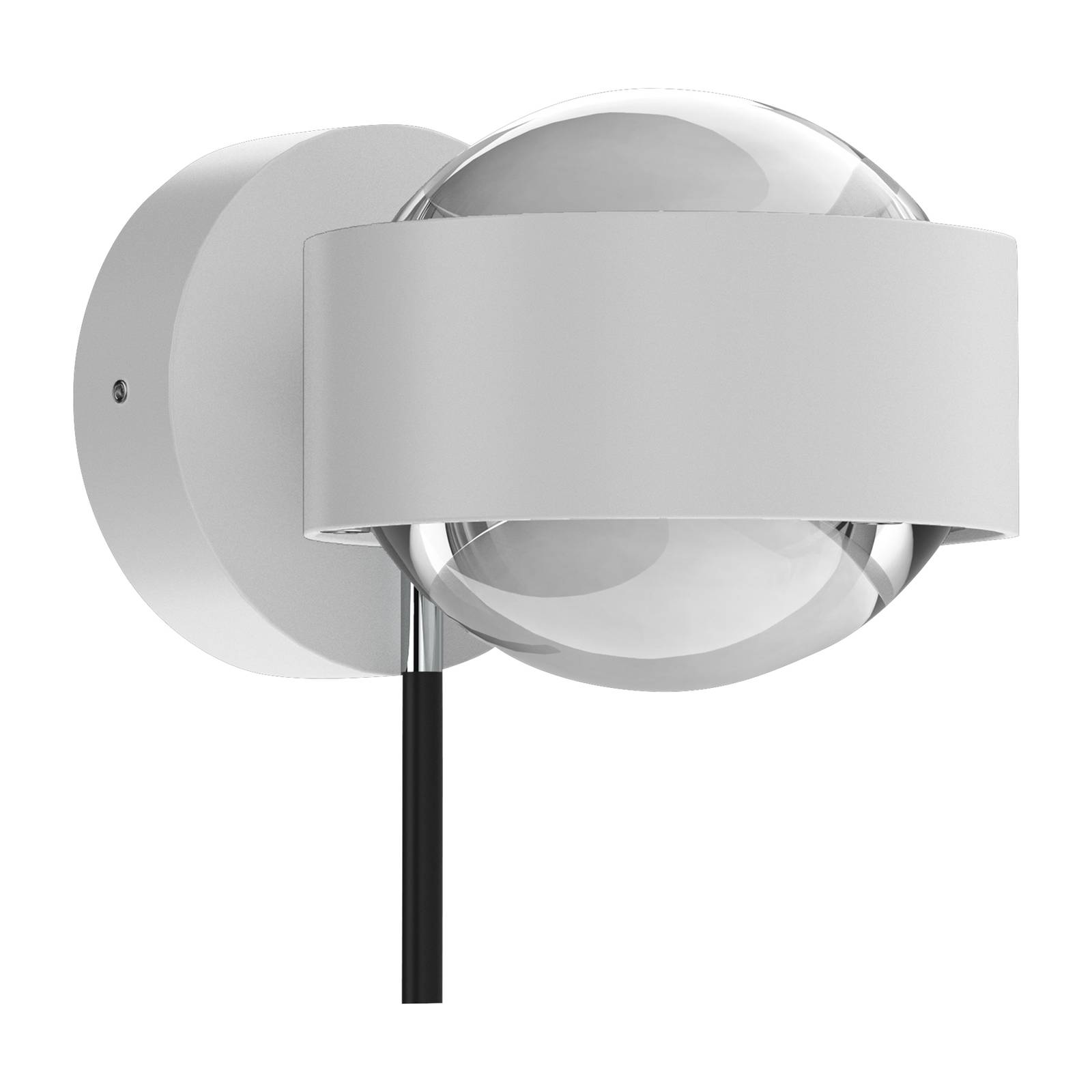 Puk Mini Wall+ LED, Linsen klar, weiß matt/chrom Puk Mini Wall+ LED, Linsen klar, weiß matt/chrom von Top Light
