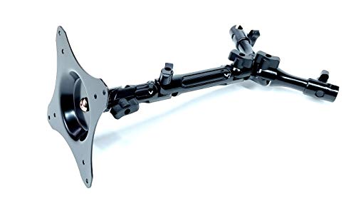 Alle aus robustem Aluminium Legierung Metall kurz Länge Typ TV/Monitor Kopfstütze Halterung mit einem Stahl-Teller, dass 75 und 100 mm VESA Standard Löcher von Top Mount