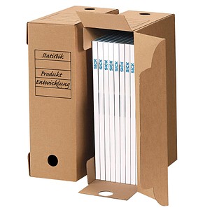 10 Top-Print Archivboxen braun 33,5 x 11,4 x 25,3 cm von Top-Print