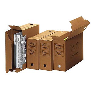 50 Top-Print Archivboxen braun 33,5 x 11,4 x 25,3 cm von Top-Print