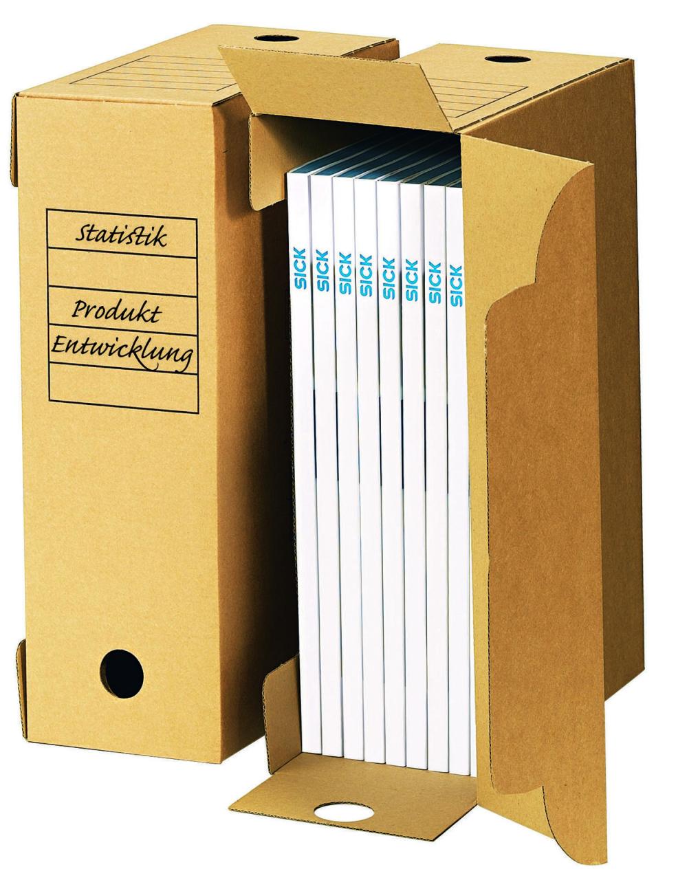 Top-Print Archivboxen für Ordner 33,5 x 11,4 x 25,3 cm von Top-Print