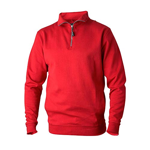 Top Swede 0102-03-03 Modell 0102 Zip Sweatshirt, Rot, Größe XS von Top Swede