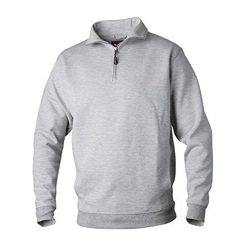 Top Swede 0102-06-04 Modell 0102 Zip Sweatshirt, Hellgrau Meliert, Größe S von Top Swede