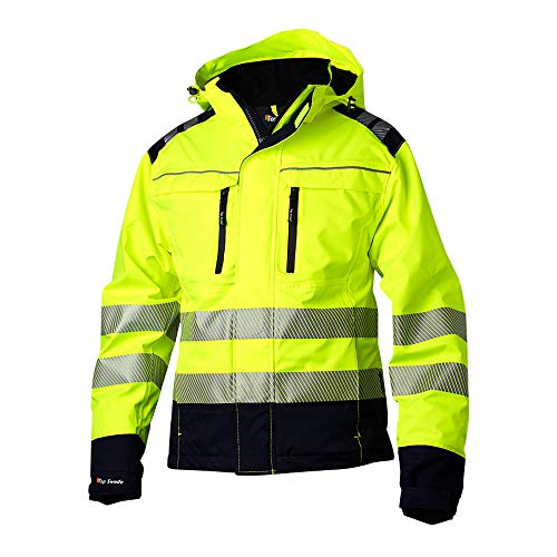 Top Swede 13002001207 Modell 130 Warnschutz Wetterschutz Jacke, Gelb/Marine, Größe XL von Top Swede