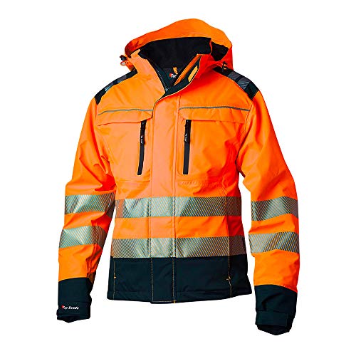 Top Swede 13002002208 Modell 130 Warnschutz Wetterschutz Jacke, Orange/Marine, Größe XXL von Top Swede