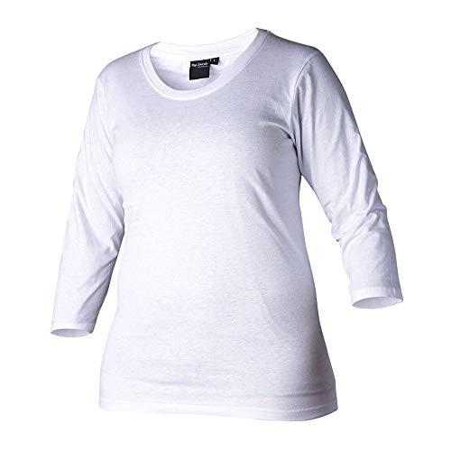 Top Swede 20701200103 Modell 207 Damen Rundhals T-Shirt, 3/4 Sleeve, Weiß, Größe XS von Top Swede