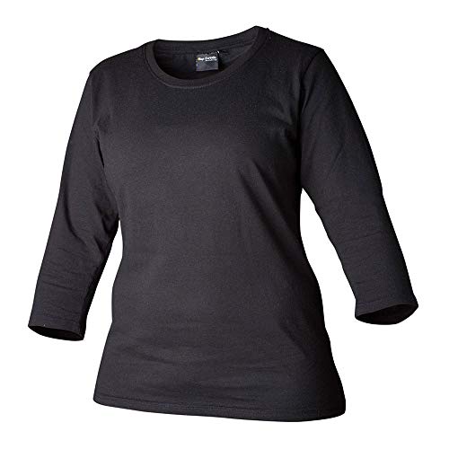 Top Swede 20701200508 Modell 207 Damen Rundhals T-Shirt, 3/4 Sleeve, Schwarz, Größe XXL von Top Swede