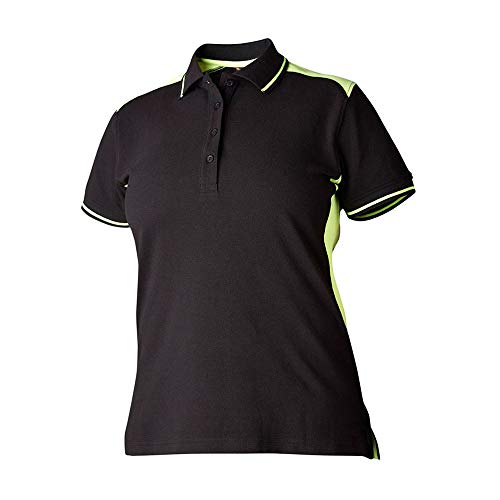 Top Swede 21401405103 Modell 214 Kurze Ärmel Damen Poloshirt, Schwarz/Gelb, Größe XS Top Swede 21401405103 Modell 214 Kurze Ärmel Damen Poloshirt, Schwarz/Gelb, Größe XS von Top Swede