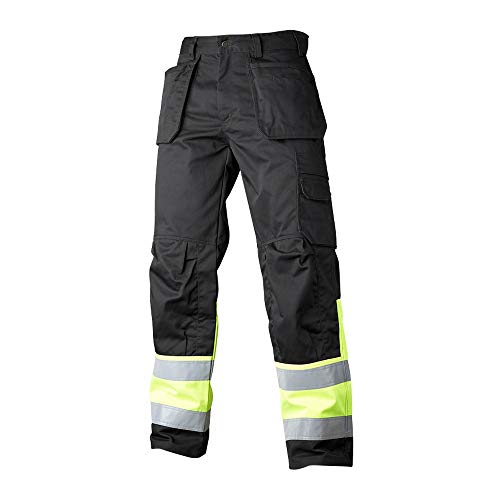 Top Swede 2171-51-C052 Modell 2171 Warnschutz Bundhose, Klasse 1, Schwarz/Gelb, Größe C52 von Top Swede