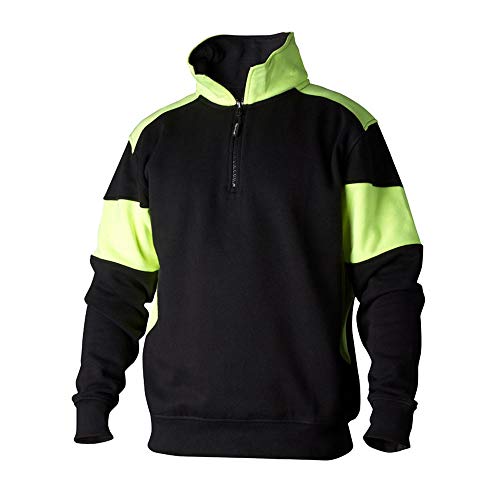 Top Swede 22211705109 Modell 222 Sweatshirt mit Kurzem Reißverschluss, Schwarz/Gelb, Größe XXXL Top Swede 22211705109 Modell 222 Sweatshirt mit Kurzem Reißverschluss, Schwarz/Gelb, Größe XXXL von Top Swede
