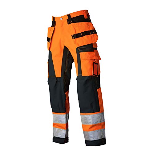 Top Swede 236016025D100 Modell 236 Warnschutz Stretchhose, Orange/Schwarz, Größe D100 von Top Swede