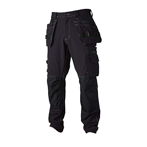 Top Swede 306173005D088 Modell 306 In 4 Richtungen Dehnbare Stretch- Arbeitshose, Schwarz, Größe D88 von Top Swede