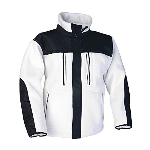Top Swede 4540-0105-07 Modell 4540 Funktionsfleece, Weiß/Schwarz, Größe XL von Top Swede