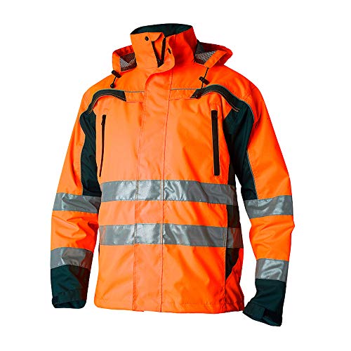 Top Swede 5217-22-03 Modell 5217 Hi Vis Wetterschutz Jacke, Orange, Größe XS von Top Swede
