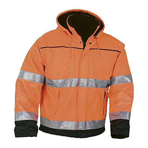 Top Swede 5816-22-03 Modell 5816 Doppelt gefütterte Warnschutz Winterjacke, Orange/Marine, Größe XS von Top Swede