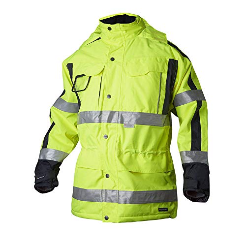 Top Swede 6317-12-07 Modell 6317 Wind und Wasserdichter Parka Jacke, Gelb/Marine, Größe XL von Top Swede