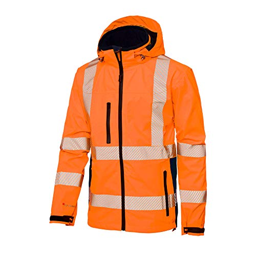 Top Swede 6718-20-06 Modell 6718 Hi Vis Wetterschutz Jacke, Orange, Größe L von Top Swede