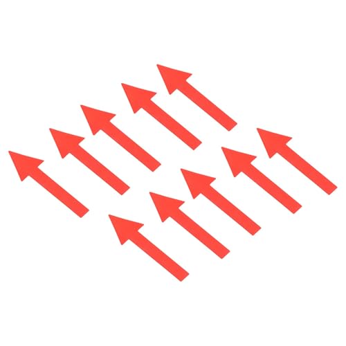 TOP-VIGOR 5,1 cm Pfeilaufkleber, 10 Blatt PVC selbstklebende Richtungs-Boden- und Wandetiketten, wasserdichte abnehmbare Pfeilaufkleber für den Innenbereich, Rot TOP-VIGOR 5,1 cm Pfeilaufkleber, 10 Blatt PVC selbstklebende Richtungs-Boden- und Wandetiketten, wasserdichte abnehmbare Pfeilaufkleber für den Innenbereich, Rot von Top-Vigor