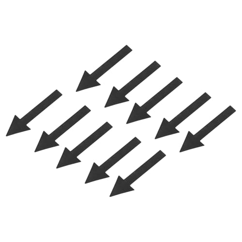 TOP-VIGOR 5,1 cm Pfeilaufkleber, 6 Blatt PVC Selbstklebende Richtungsetiketten Boden & Wand Etiketten, wasserdichte abnehmbare Pfeilaufkleber für den Innenbereich, Schwarz von Top-Vigor