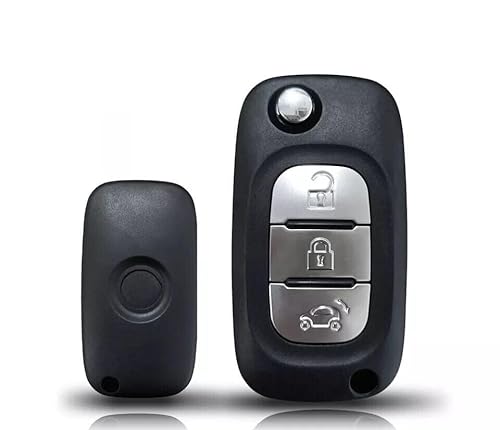 Schlüsselgehäuse Fernbedienung kompatibel mit Smart 453 Fortwo Forfour Cover Ersatzgehäuse mit 3 Tasten Reparatur Ersatz Schlüsselbart von TopBest