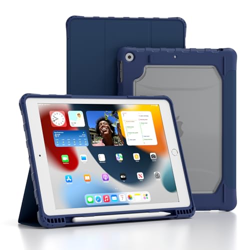 TOPESCT Schutzhülle für 25,9 cm (10,2 Zoll) iPad 9/8/7 (Version 2021/2020/2019, 9. / 8. / 7. Generation), automatische Wake/Sleep-Funktion, Starke magnetische stoßfeste Abdeckung mit Harter, von TopEsct
