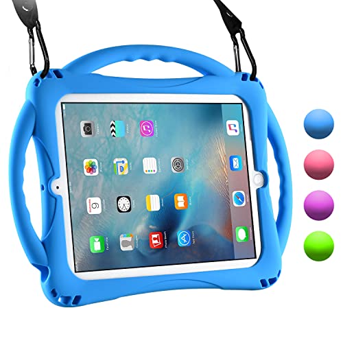 TopEsct iPad 2/3/4 Hülle Kinder, Anti-Shock Stoßfest Griff Ständer Schutzhülle für Apple iPad 2nd Generation,iPad 3rd Generation,iPad 4th Generation (Blau) von TopEsct
