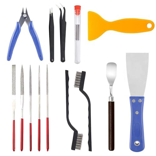 23 Stück 3D Drucker Düsen-Reinigungsset, 5 Größe 3D-Drucker Reinigungsnadeln Drahtschneider Drahtbürste Pinzette, Reinigungswerkzeug 23 Stück 3D Drucker Düsen-Reinigungsset, 5 Größe 3D-Drucker Reinigungsnadeln Drahtschneider Drahtbürste Pinzette, Reinigungswerkzeug von TopHomer
