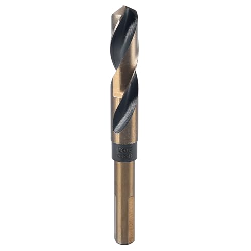 Spiralbohrer mit reduziertem Schaft, 21/32 Zoll, Hochgeschwindigkeitsstahl, Spiralbohrer mit 3 flachen 1,27 cm Schaft, für Eisen, Kunststoff, Holz, Aluminium von TopHomer
