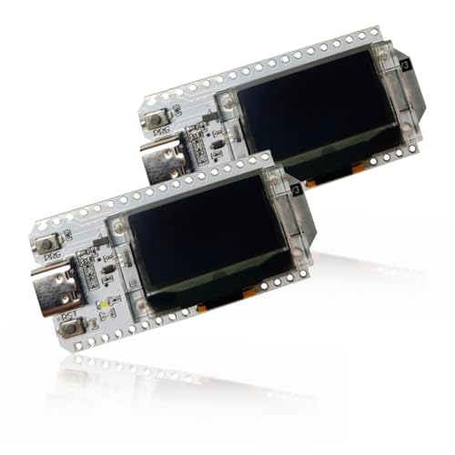 TopHomer ESP32 WiFi 32 Kit Entwicklungsboard mit 0,96" OLED Display Internet der Dinge für Arduino Volle Frequenz, 2 Stück von TopHomer