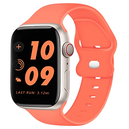 TopPerfekt Silikon-Armband, kompatibel mit Apple Watch Armband, 38 40 41mm, für Damen und Herren, Klassische, weiche, atmungsaktive Sport-Ersatzbänder für iWatch Serie 8 7, 6, 5, 4, 3, 2, 1SE Ultra von TopPerfekt