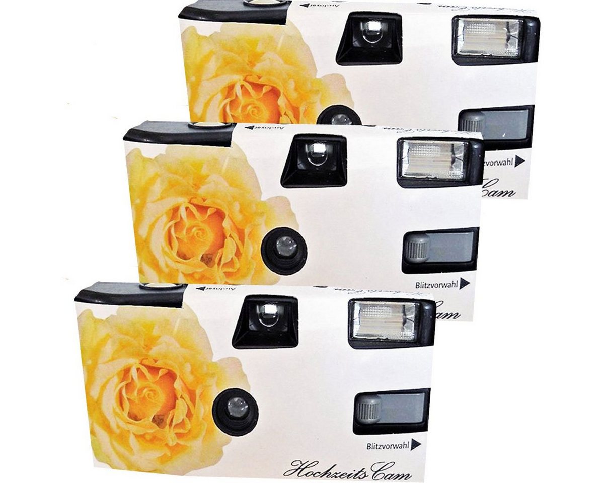 TopShot 3 x Einwegkamera gelbe Hochzeitsrose Einwegkamera TopShot 3 x Einwegkamera gelbe Hochzeitsrose Einwegkamera von TopShot