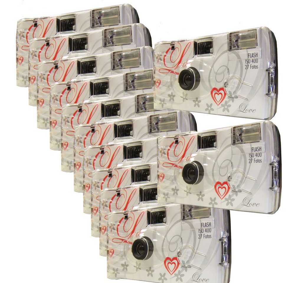 TopShot Einwegkamera Love 12er Pack Einwegkamera von TopShot