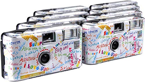 TopShot I mog di Einwegkamera (27 Fotos, Blitz, 8-er Pack) weiß von TopShot