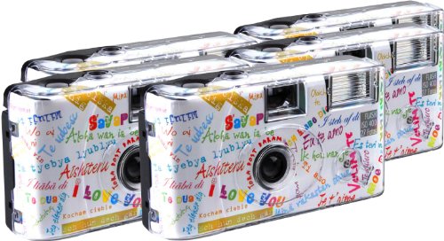 TopShot I mog di Weiss Einwegkamera/Hochzeitskamera (27 Fotos, Blitz, 5-er Pack) von TopShot