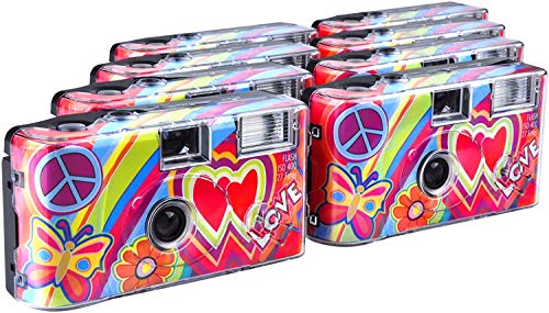 TopShot Love Einwegkamera (27 Fotos, Blitz, 8-er Pack) Cult von TopShot