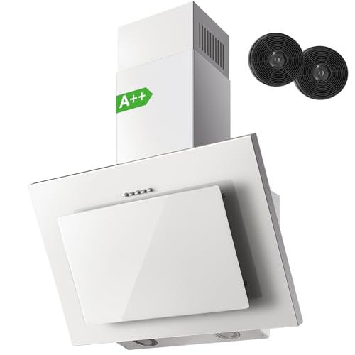 Dunstabzugshaube 60cm,TopStrong Abzugshaube 60cm Umluft/Abluft mit 350 m³/h Starker Saugleistung, Leise Kopffreihaube Dunstabzug 60cm mit LED, inkl. Aktivkohlefilter, Schräghaube Wandhaube, Weiß Dunstabzugshaube 60cm,TopStrong Abzugshaube 60cm Umluft/Abluft mit 350 m³/h Starker Saugleistung, Leise Kopffreihaube Dunstabzug 60cm mit LED, inkl. Aktivkohlefilter, Schräghaube Wandhaube, Weiß von TopStrong