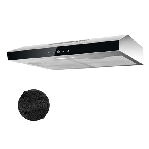TopStrong Dunstabzugshaube 60cm, Unterbau Dunstabzugshaube 60cm, Umluft/Abluft, abzugshaube mit CF-K Aktivkohlefilter, 201 m³/h Luftstrom, Edelstahl Dunstabzug, 3 Stufen Soft Touch Steuerund TopStrong Dunstabzugshaube 60cm, Unterbau Dunstabzugshaube 60cm, Umluft/Abluft, abzugshaube mit CF-K Aktivkohlefilter, 201 m³/h Luftstrom, Edelstahl Dunstabzug, 3 Stufen Soft Touch Steuerund von TopStrong