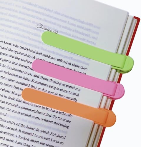 3PCS Automatisches Lesezeichen aus Silikon, Buchmarkierungen zum Lesen, niedliche, einzigartige Buchmarker, intelligente Lesezeichen (1 Orange+1 Grün+1 Rosa) von Topaliving