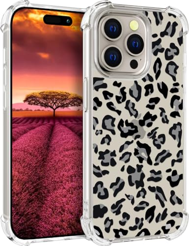 Topgraph für iPhone 15 Pro Hülle, Leopard Gepard Muster Schutzhülle für Frauen Mädchen Kratzfeste Rückseite HandyHülle Case für iPhone 15 Pro von Topgraph