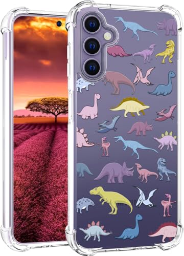 für S24+ Plus Hülle, Transparent Niedlicher Dinosaurier Muster Schutzhülle für Frauen Mädchen Kratzfeste Rückseite HandyHülle Case für Samsung Galaxy S24 Plus für S24+ Plus Hülle, Transparent Niedlicher Dinosaurier Muster Schutzhülle für Frauen Mädchen Kratzfeste Rückseite HandyHülle Case für Samsung Galaxy S24 Plus von Topgraph