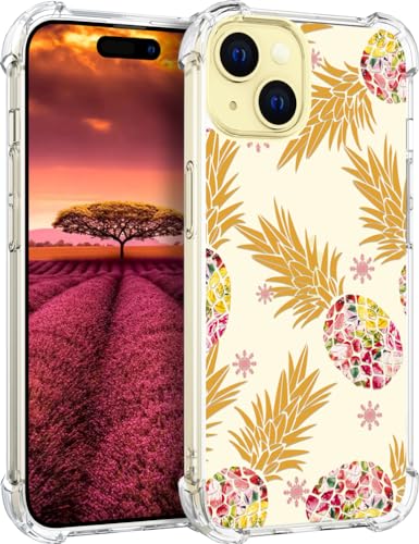für iPhone 15 Plus Hülle, Transparent Süße Ananas Muster Schutzhülle für Frauen Mädchen Kratzfeste Rückseite HandyHülle Case für iPhone 15 Plus für iPhone 15 Plus Hülle, Transparent Süße Ananas Muster Schutzhülle für Frauen Mädchen Kratzfeste Rückseite HandyHülle Case für iPhone 15 Plus von Topgraph