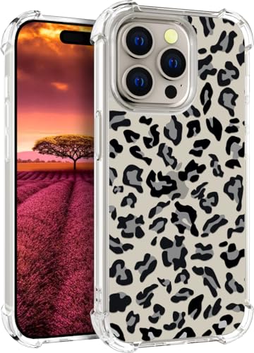 für iPhone 15 Pro Max Hülle, Leopard Gepard Muster Schutzhülle für Frauen Mädchen Kratzfeste Rückseite HandyHülle Case für iPhone 15 Pro Max von Topgraph