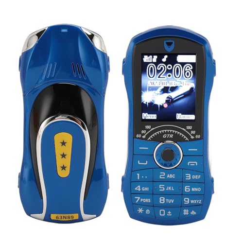 1,8 Zoll Auto Form Senioren Handy, Klarer Ton, Dual Cards Dual Standby, 2400mAh für ältere Menschen (Blue) von Topiky