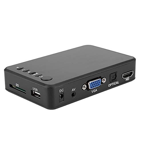 1080P Media Player, HD-Media-Audio-Video-Werbe-Player Festplatten-Player mit AV/HDMI-Schnittstelle fürs Auto(EU-Stecker) von Topiky