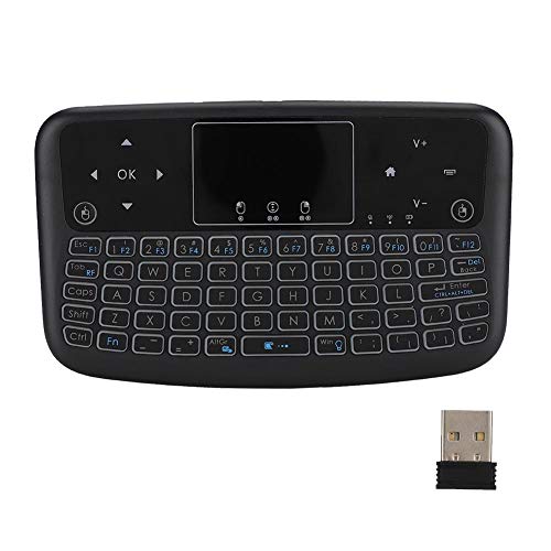 2.4G Hintergrundbeleuchtung Drahtlose Tastatur Touchpad Touch Flache kabellose Tastatur Linke und rechte Maustaste für Desktop/Notebook/TV von Topiky